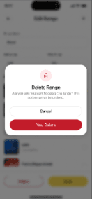 Delete confirmation